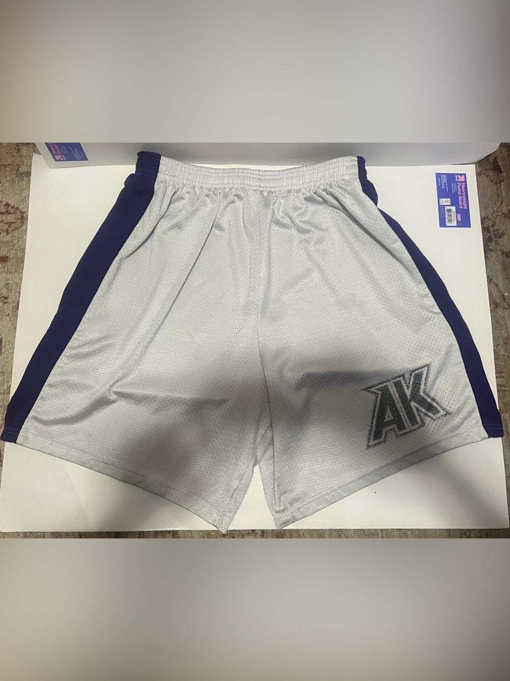 Men’s Vintage Ardrey Kell Knights Mesh Shorts White/Purple/Black Size: XL